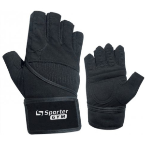 Рукавички тренувальні Sporter Gym Men Fitness Gloves (222.7 B) XL Full Black (2009999014454) ТОП в Хмельницькому