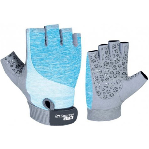 Перчатки тренировочные Sporter Gym Women Fitness Gloves (235.7 A) S Grey/Blue (2009999014591)
