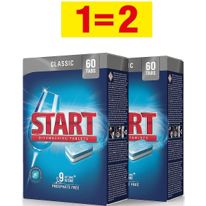 Таблетки для посудомийної машини Start Classic 60 шт + 60 шт (0501081800046) ТОП в Хмельницькому