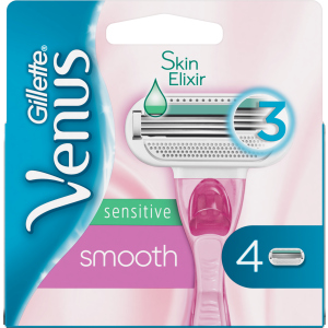 купить Сменные картриджи для бритья (Лезвия) женские Venus Smooth Sensitive 4 шт (7702018575381)