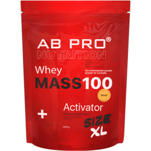 Гейнер AB PRO MASS 100 Whey Activator 2600 г Шоколад (MASSXLABCH105) лучшая модель в Хмельницком