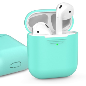 Класичний Силіконовий чохол AhaStyle для Apple AirPods Mint green (AHA-01020-MGR) краща модель в Хмельницькому