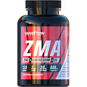 Бустер тестостерону Vansiton ZMA (Магній + Цинк + В6) 120 капсул (4820106592188) ТОП в Хмельницькому