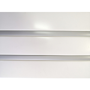 Реечный алюминиевый потолок Allux белый матовый - серебро металлик комплект 180 см х 330 см