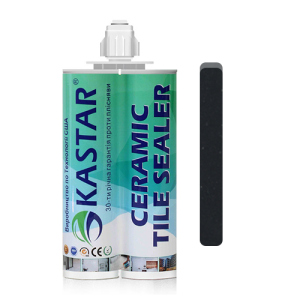 Двокомпонентна епоксидна фуга затірка Kastar Ceramic Tile Sealant Black Pearl/Чорний, 400мл. краща модель в Хмельницькому