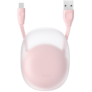 Кабель Baseus USB - Lightning Lets Go Little Reunion One-Way Stretchable 2А 1 м Pink (CALRN-24) надежный