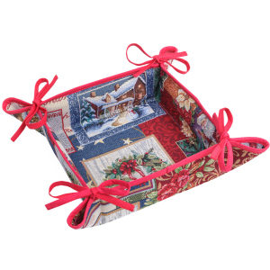 Корзинка гобеленовая Limaso для печенья и конфет Merry Christmas EDEN483-KH 20х20x8 см (ROZ6400052257) в Хмельницком