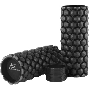 Ролик масажний профільований ProSource 2-в-1 HEXA Massage Roller 61/30 x 12.7 см Чорний (ps-2160-hex-lmr-black) в Хмельницькому