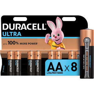 Лужні батареї Duracell Ultra Power AA 1.5В LR6 8 шт (5000394063051) в Хмельницькому