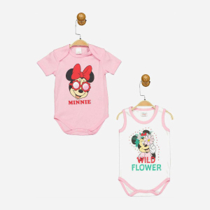 Боді Disney Minni Mouse MN17331 86-92 см 2 шт Біло-рожеве (8691109875174) в Хмельницькому