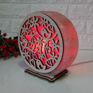 Соляная лампа EcoDecorLamp круглый Птицы красный