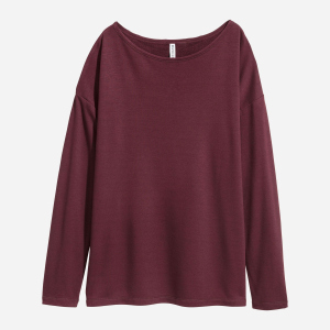 Жіночий лонгслів H&M 4383336-ACXF L Сливовий (DD3000003124533) краща модель в Хмельницькому