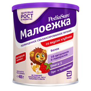 Суха суміш PediaSure Малоїжка зі смаком полуниці 400 г (8710428016010) ТОП в Хмельницькому