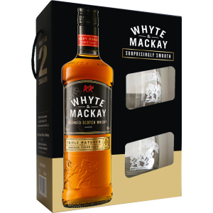 Віскі Whyte&Mackay 0.7 л 40% + 2 келихи (4820196540076) краща модель в Хмельницькому