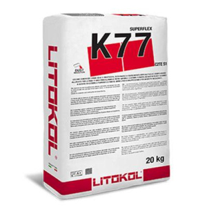 Клей на цементній основі Litokol SUPERFLEX K77 20кг (K77G0020) Сірий в Хмельницькому