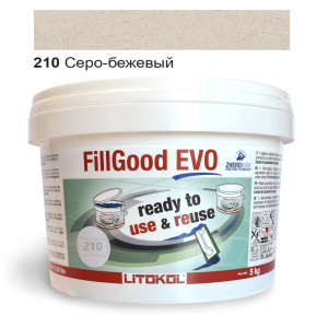 Полиуретановая затирка Litokol FillGood EVO 210 (Серо-бежевый) 5кг. лучшая модель в Хмельницком