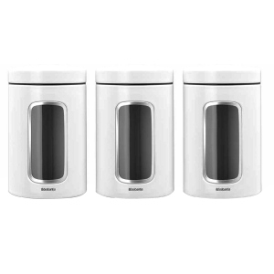 Набір ємностей для зберігання Brabantia Window Canister білий 1.4 л х 3 шт (306082) надійний