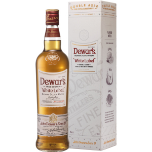 Віскі Dewar's White Label від 3 років витримки 1 л 40% у подарунковій упаковці (5000277001255) рейтинг