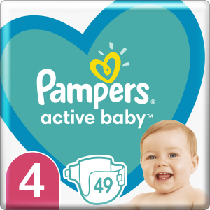 Підгузки Pampers Active Baby Розмір 4 (Maxi) 9-14 кг 49 шт (8001090949851) краща модель в Хмельницькому