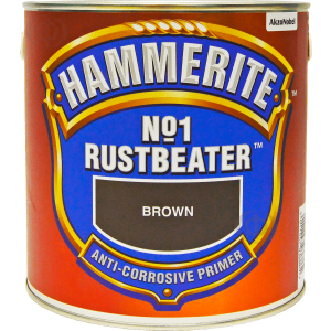 хороша модель Матовий алкідний ґрунт по металу Hammerite No.1 Rustbeater антикорозійний 2.5 л Темно-коричневий (5119002)