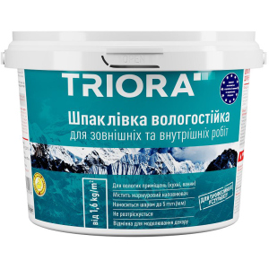 Шпаклівка вологостійка TRIORA Акрилова 8 кг Біла (4823048024489) в Хмельницькому