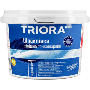 Шпаклівка фінішна TRIORA Тонкошарова 5 кг Біла (4823048021969) краща модель в Хмельницькому