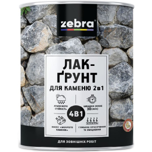 Лак для каменю Zebra 2.1 л Безбарвний (4823048027589) рейтинг