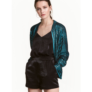 Шорти H&M 4487754-ABFJ 32 Чорні з сріблястим (DD3000002760374) ТОП в Хмельницькому