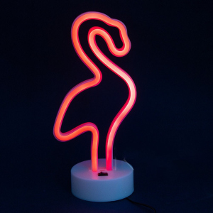 хороша модель Неоновий світильник LED Lights Flamingo Декоративна LED лампа Фламінго Red