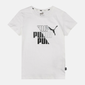 хороша модель Футболка дитяча Puma Graphic Tee 58706402 140 см White (4063697253940)