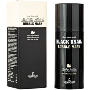 Маска The Skin House киснева з равликом та деревним вугіллям Black Snail Bubble Mask 100 мл (8809080823217) краща модель в Хмельницькому