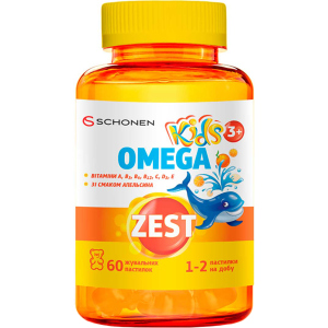 Зест ZEST Kids Omega Витамины №60 жевательных пластинок (000001226) ТОП в Хмельницком