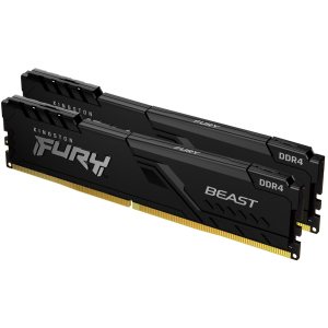 Оперативна пам'ять Kingston Fury DDR4-3200 8192MB PC4-25600 (Kit of 2x4096) Beast Black (KF432C16BBK2/8) надійний