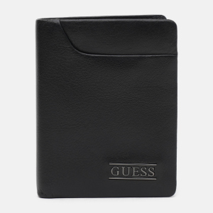 Чоловічий гаманець шкіряний Guess SMNEWB-LEA46 Black (7621097543312) надійний