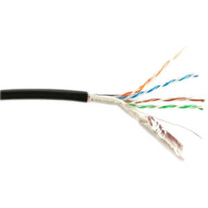 Вита пара DIGITUS CAT 5e F-UTP AWG 24/1 outdoor black 305 м (DK-1521-V-305-OD)