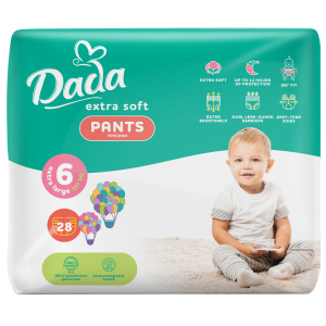 Трусики-підгузки Dada Extra Soft 6 XL 15+ кг 28 шт (4820174980696) краща модель в Хмельницькому