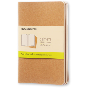 Набор записных книг Moleskine Cahier 9 x 14 см 3 шт по 64 страницы без линовки Бежевый (9788883704949)