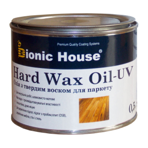 Олія для підлоги з твердим воском та УФ-фільтром HardWax Oil UV 0,5л Безбарвний краща модель в Хмельницькому