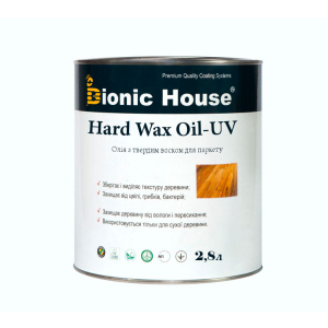 Олія для підлоги з твердим воском та УФ-фільтром HardWax Oil UV 2,8л Безбарвний в Хмельницькому