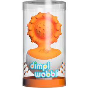 Прорізувач-неваляшка Fat Brain Toys dimpl wobl помаранчевий (F2172ML) (811802024442) краща модель в Хмельницькому