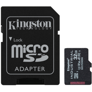 Kingston microSDHC 32GB Industrial Class 10 UHS-I V30 A1 + SD-адаптер (SDCIT2/32GB)