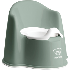 Горщик-крісло BabyBjorn Potty Chair Темно-зелений/Білий (55268) краща модель в Хмельницькому