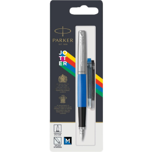 Ручка перьевая Parker Jotter 17 Plastic Blue CT FP M блистер (15 116) лучшая модель в Хмельницком