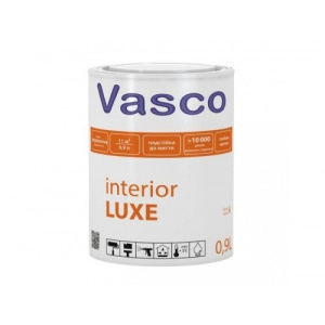 Краска Vasco interior LUXE ( Васко интериор ЛЮКС ) 0.9 л акриловая, совершенноматовая, стойкая к мытью, для интерьера в Хмельницком