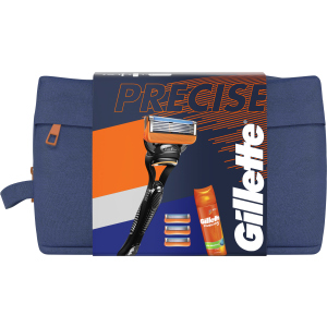 Подарочный набор для мужчин Gillette Бритва Fusion5 + Cменные кассеты 3 шт + Гель для бритья 200 мл (7702018600045)