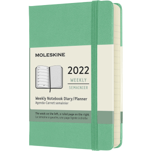 Тижневик Moleskine 2022 9 х 14 см 144 сторінки Ментол (8056420858587) ТОП в Хмельницькому