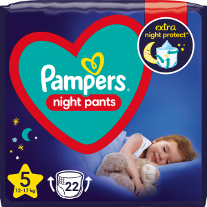 Підгузки-трусики нічні Pampers Night Pants Розмір 5 (12-17 кг) 22 шт (8006540234730) краща модель в Хмельницькому