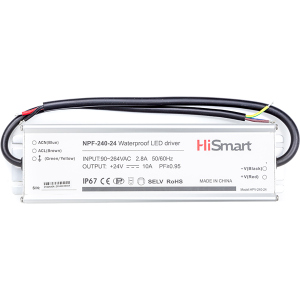 Блок живлення HiSmart 24V 13.3A 320W PFC IP67 (NPF-320-24)