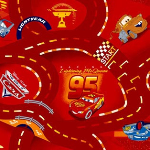 Ковролін AW WORLD OF CARS 10 1,5м червоний з малюнком краща модель в Хмельницькому