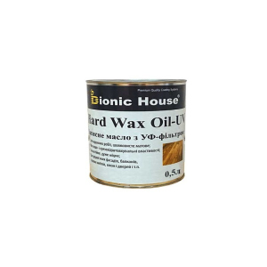 Масло с твердым воском BIONIC-HOUSE HARD WAX OIL-UV фасадное 0,5л